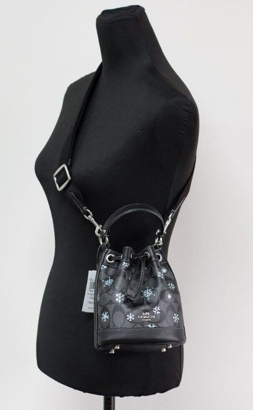 Bucket Bag Coach Dempsey Small Snowflake Print