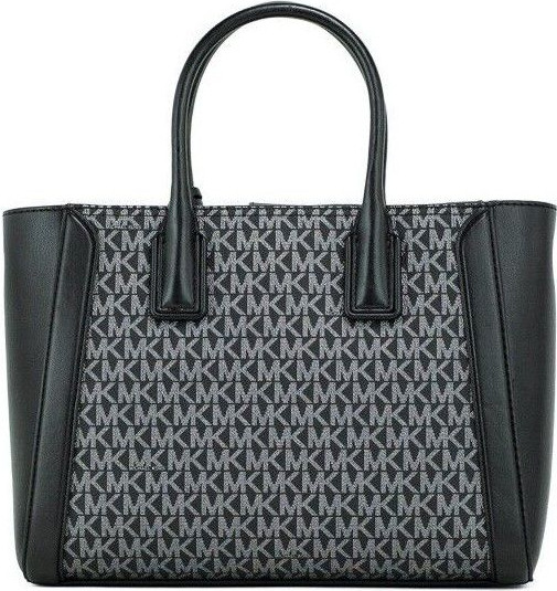 Satchel Handbag Michael Kors Kali Medium Black Signature PVC