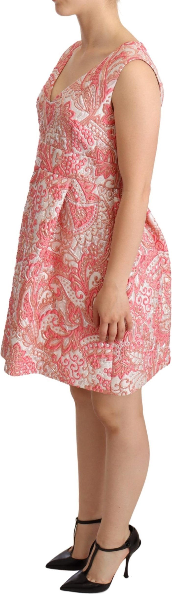 Dolce & Gabbana pushti gulli jakardli pliseli ko'ylak