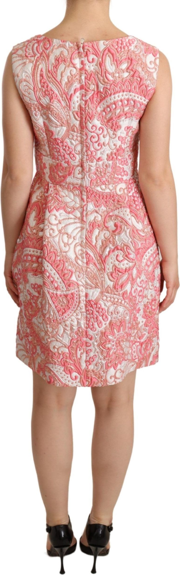 Dolce & Gabbana pushti gulli jakardli pliseli ko'ylak