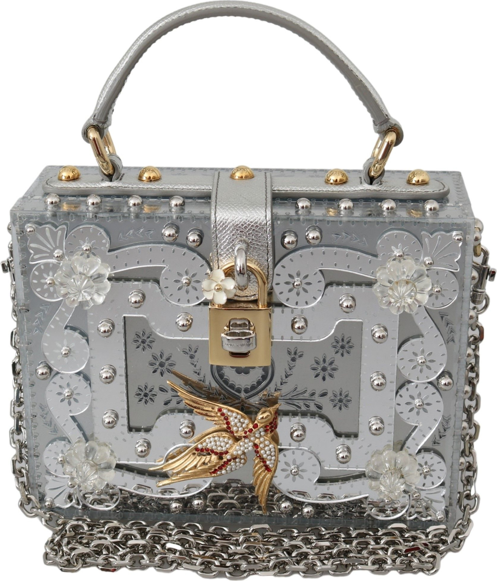 Клатч Silver Elegance из плексигласа Dolce & Gabbana