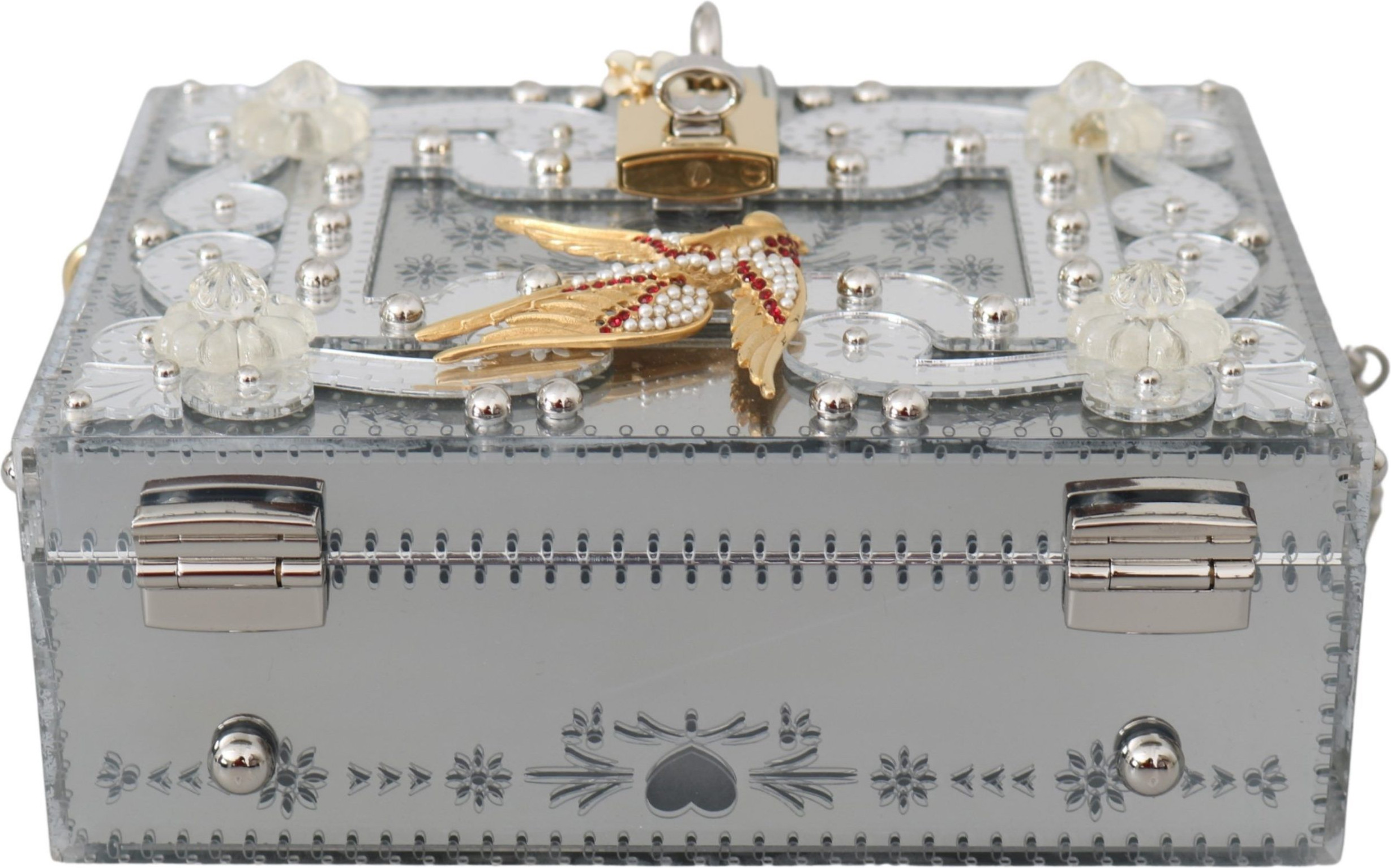 Клатч Silver Elegance из плексигласа Dolce & Gabbana
