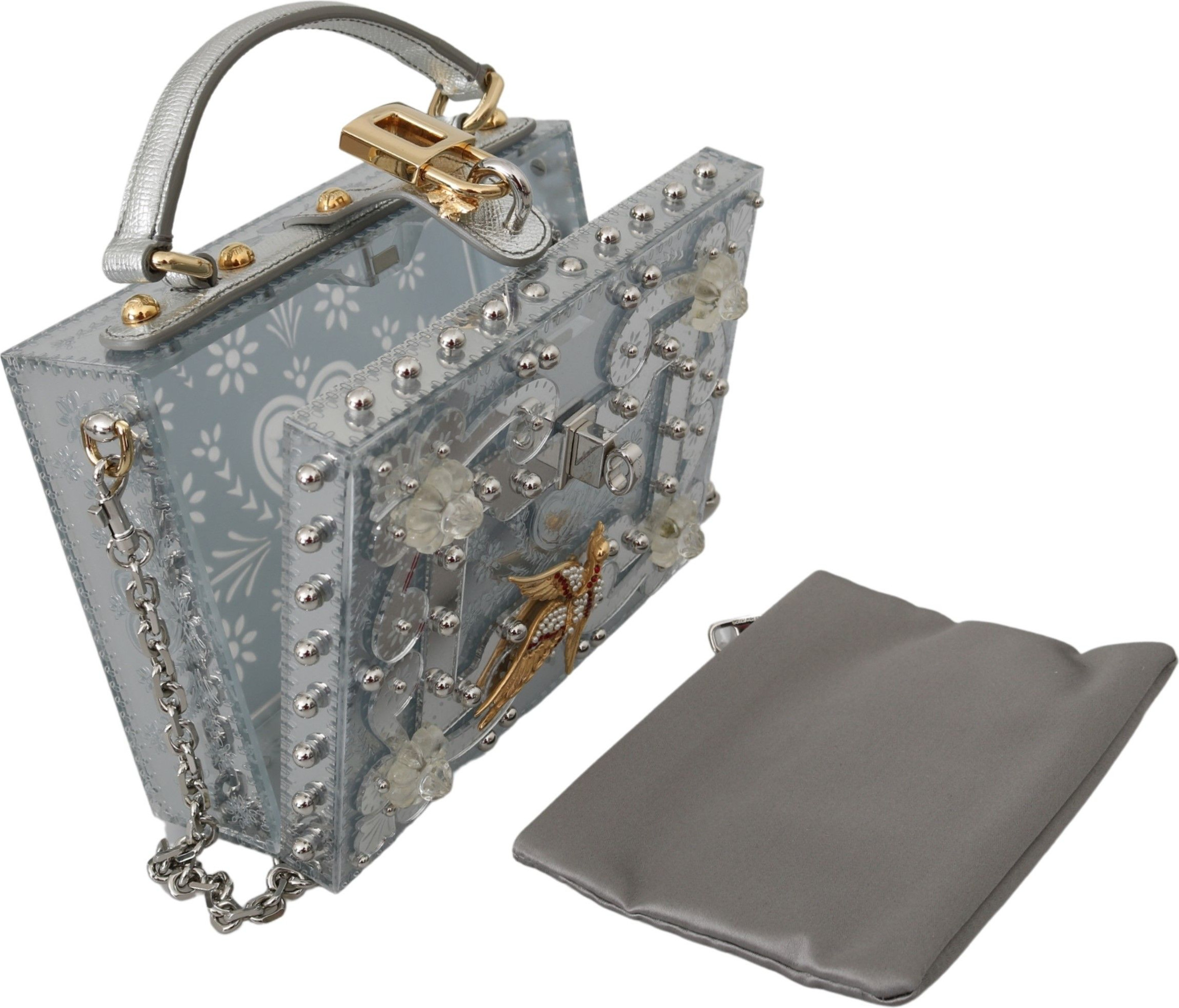 Клатч Silver Elegance из плексигласа Dolce & Gabbana