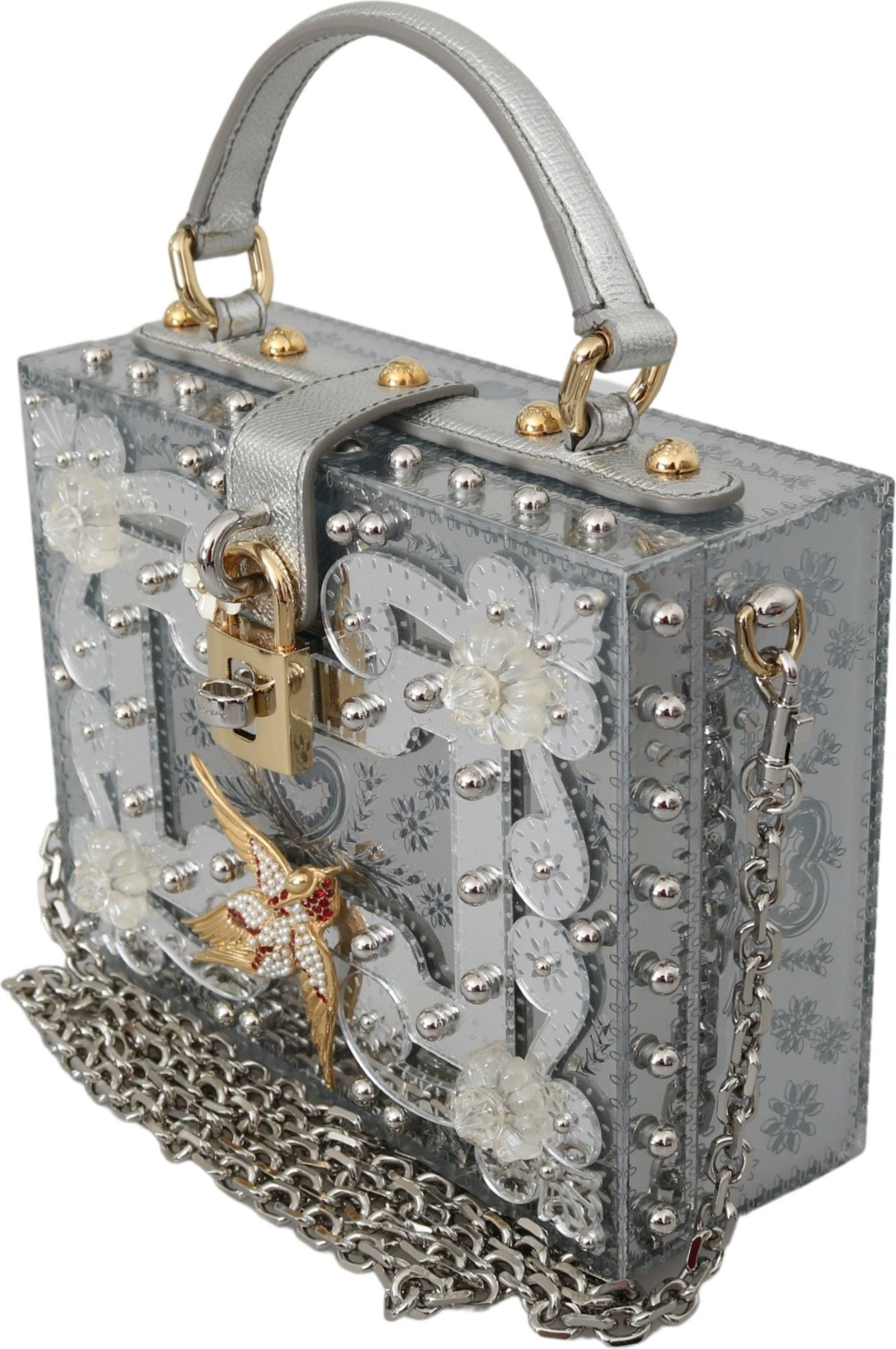 Клатч Silver Elegance из плексигласа Dolce & Gabbana