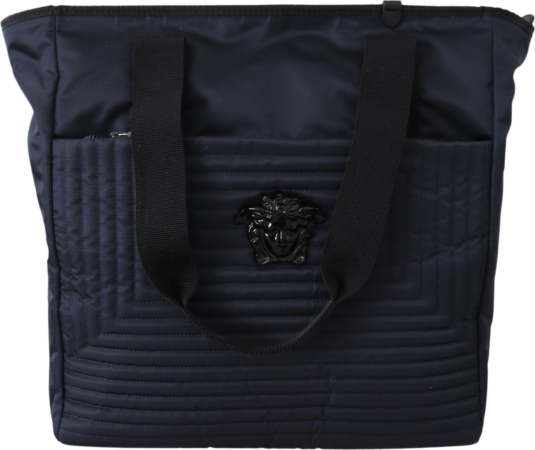 Versace Elegant Moviy Nafis sumkasi Moviy Nylon Tote Bag