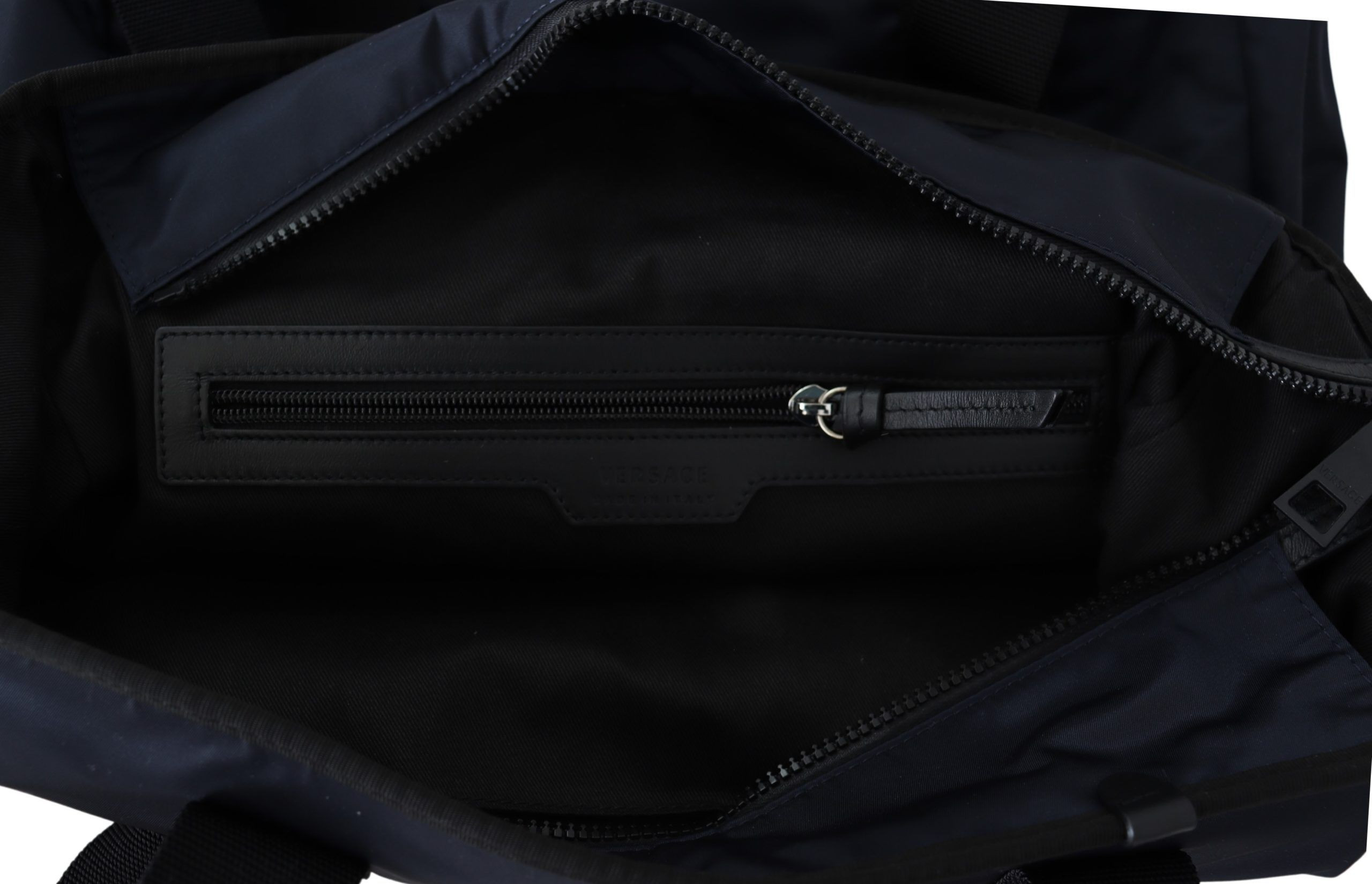 Versace Elegant Moviy Nafis sumkasi Moviy Nylon Tote Bag