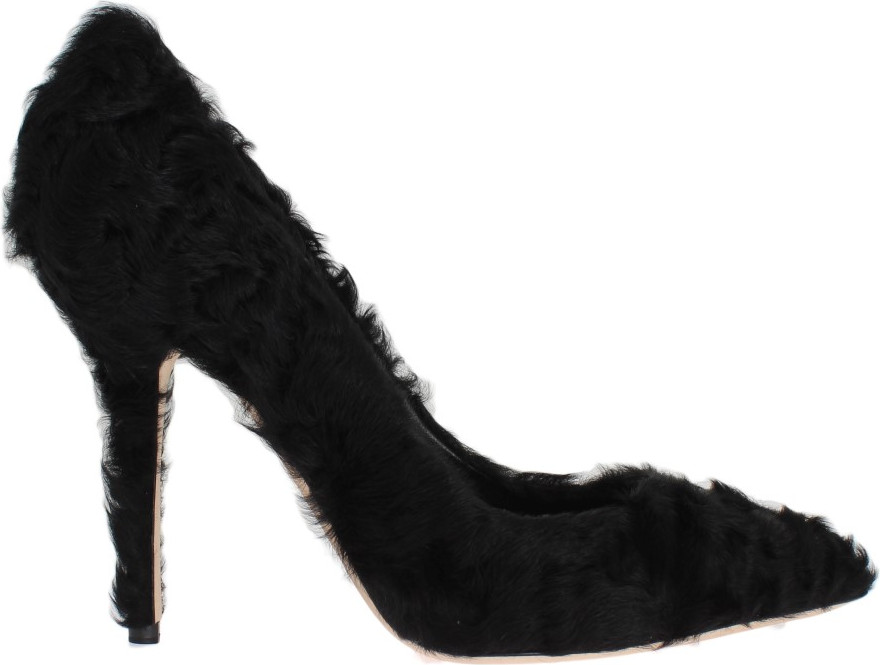 Dolce & Gabbana Qora Xiangao Lamb Fur Deri Zamsh To'piq