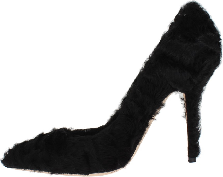 Dolce & Gabbana Qora Xiangao Lamb Fur Deri Zamsh To'piq