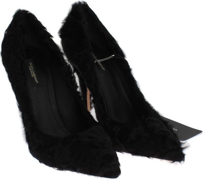 Dolce & Gabbana Qora Xiangao Lamb Fur Deri Zamsh To'piq