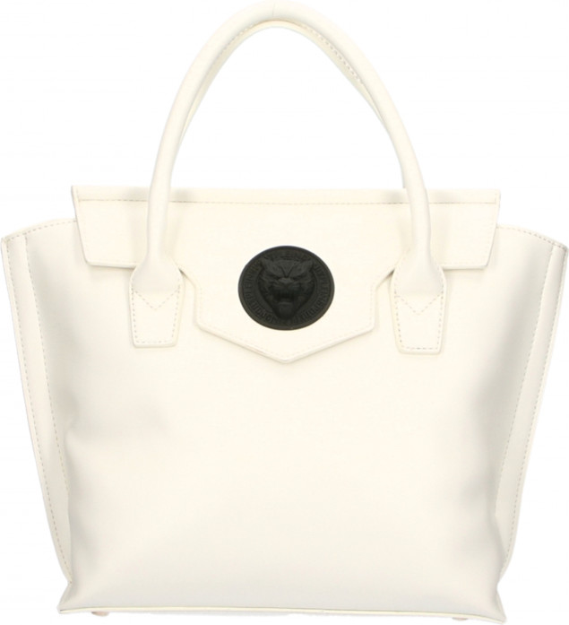 Handbag Plein Sport Elegant White Handbag with Magnetic Closure
