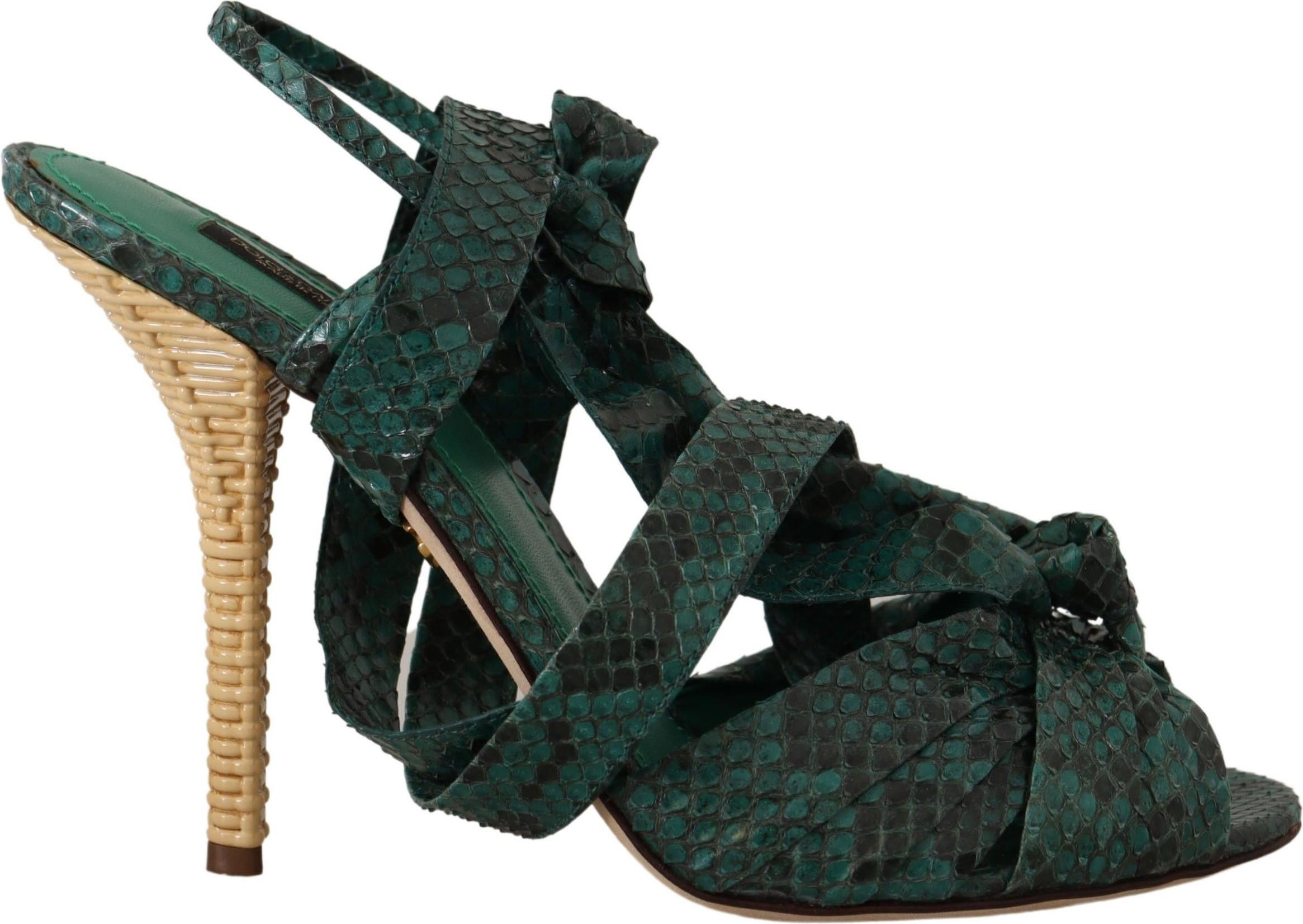 Sandals Dolce & Gabbana Green Python Strap
