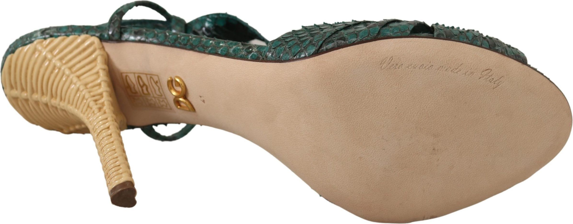 Sandaletten Dolce & Gabbana mit Schlangenlederriemen