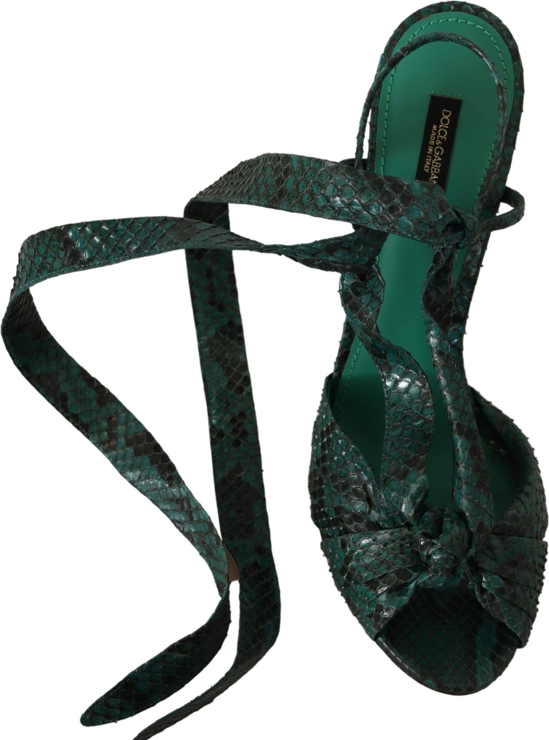Sandaletten Dolce & Gabbana mit Schlangenlederriemen