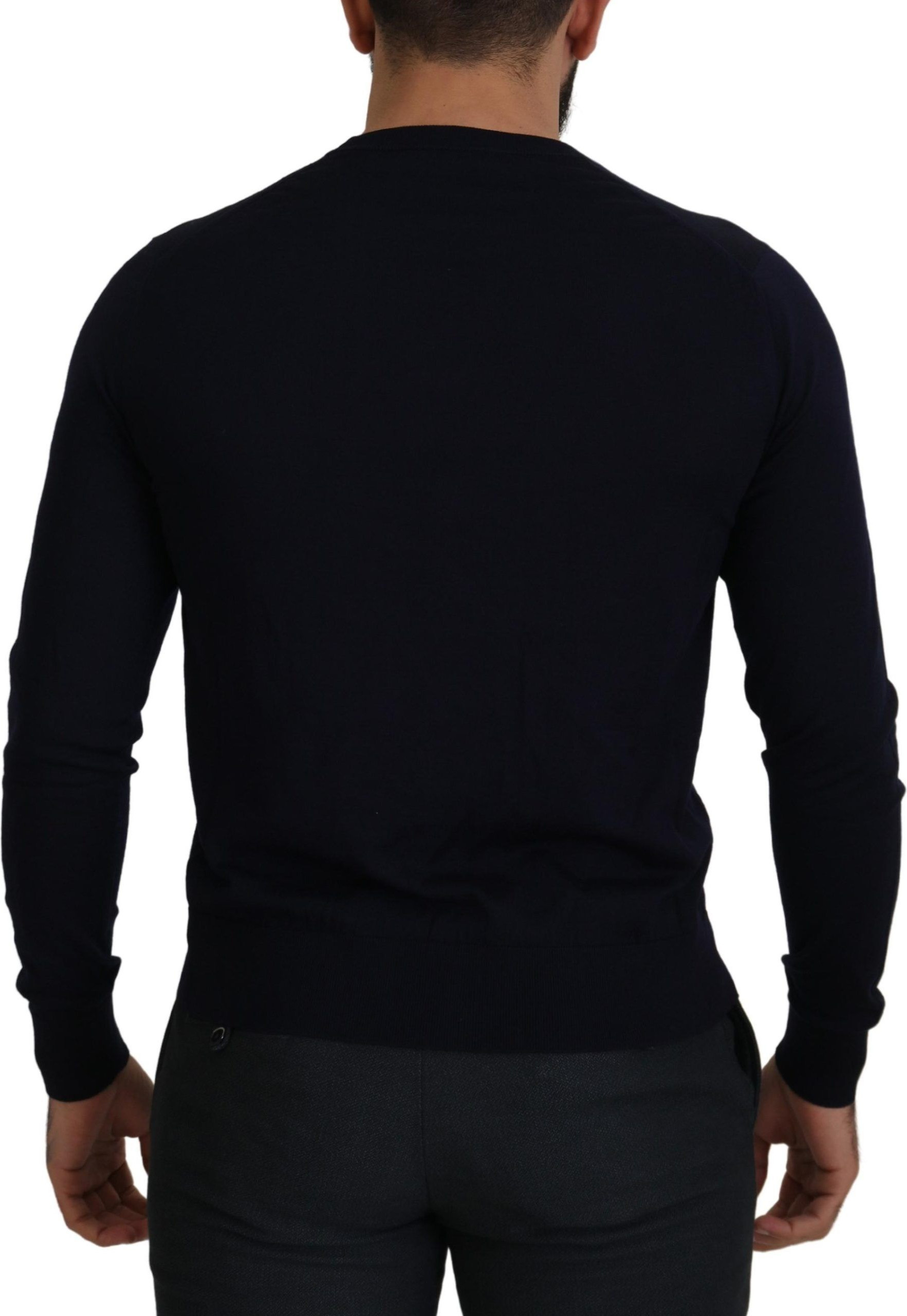 Cardigan-Pullover von Dolce & Gabbana aus blauer Wolle