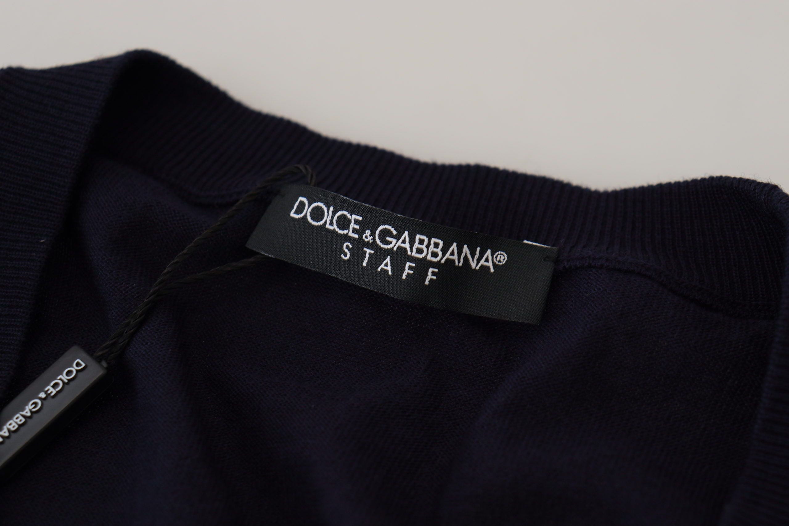 Cardigan-Pullover von Dolce & Gabbana aus blauer Wolle