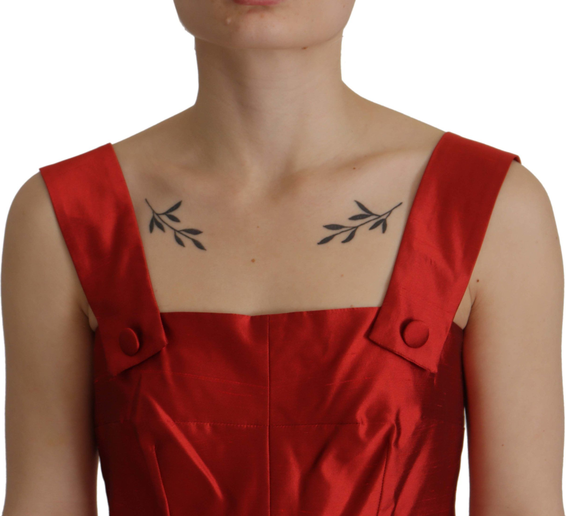 Dress Dolce & Gabbana A-line Pleated Satin Silk
