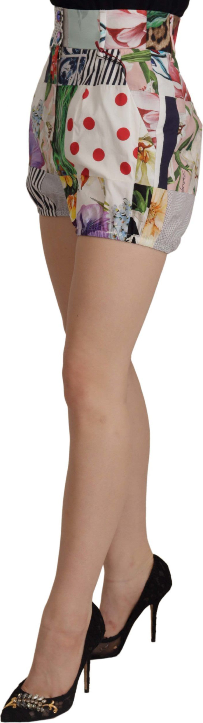 Shorts Dolce & Gabbana Multicolor Patchwork High Waist