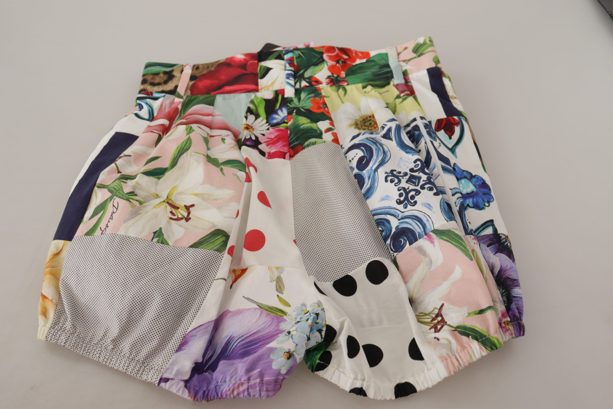 Shorts Dolce & Gabbana Multicolor Patchwork High Waist