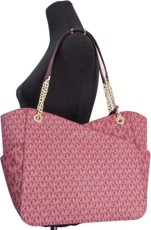 Shoulder Tote Bag Michael Kors Jet Set Mulberry Signature