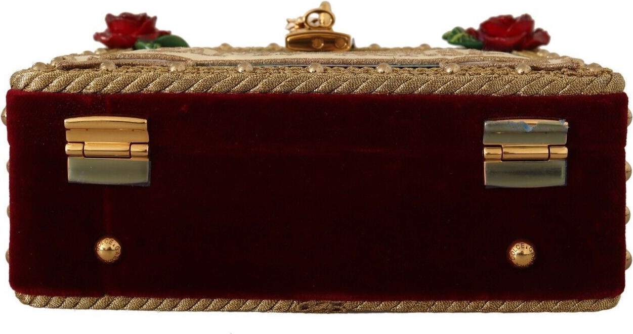Сумка через плечо Dolce & Gabbana Богатый золотой и бордовый бокс