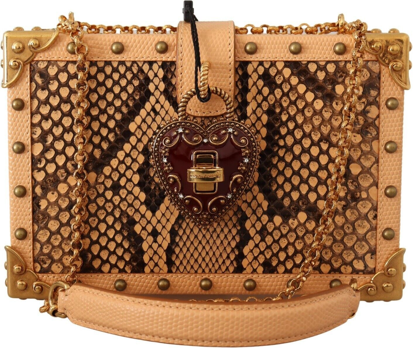 Shoulder Clutch Dolce & Gabbana Chic Orange Twist Lock
