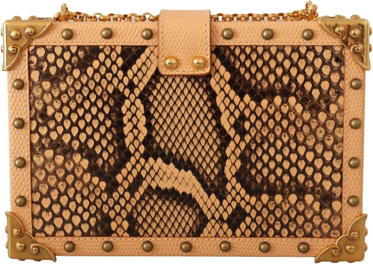 Shoulder Clutch Dolce & Gabbana Chic Orange Twist Lock
