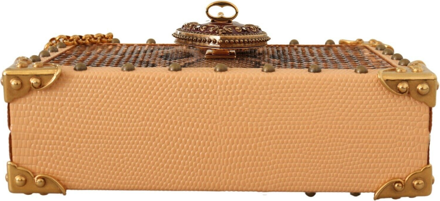 Shoulder Clutch Dolce & Gabbana Chic Orange Twist Lock