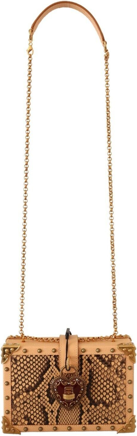 Shoulder Clutch Dolce & Gabbana Chic Orange Twist Lock