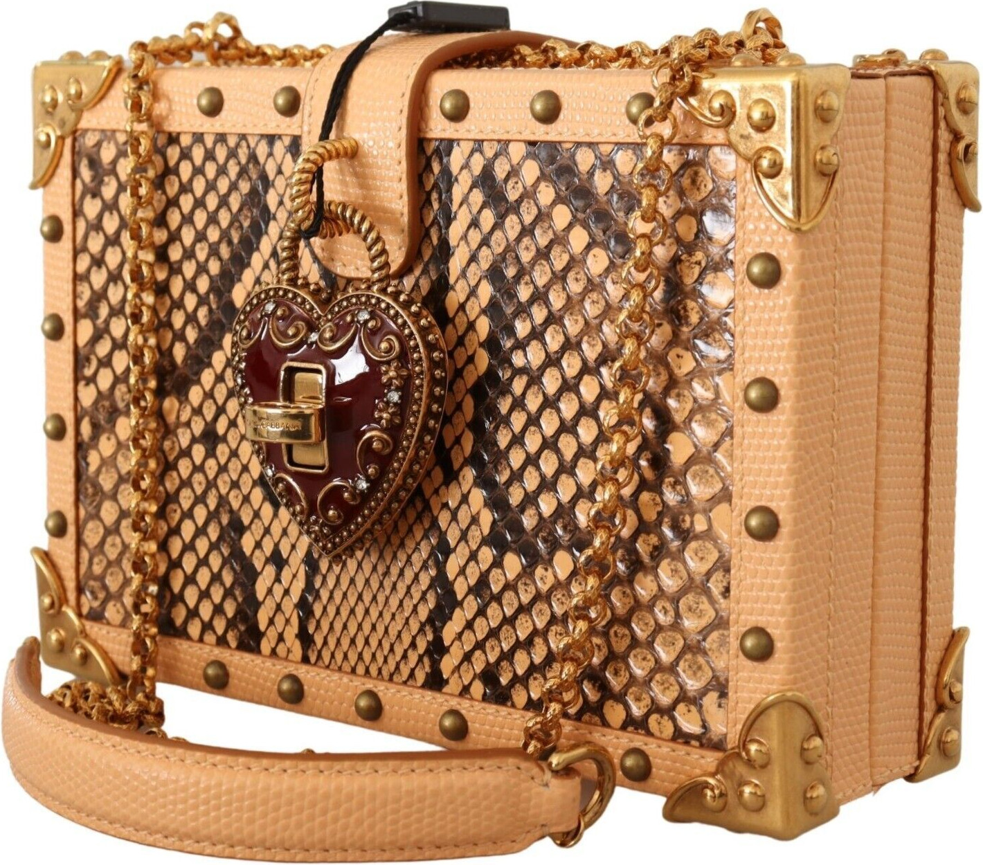 Shoulder Clutch Dolce & Gabbana Chic Orange Twist Lock