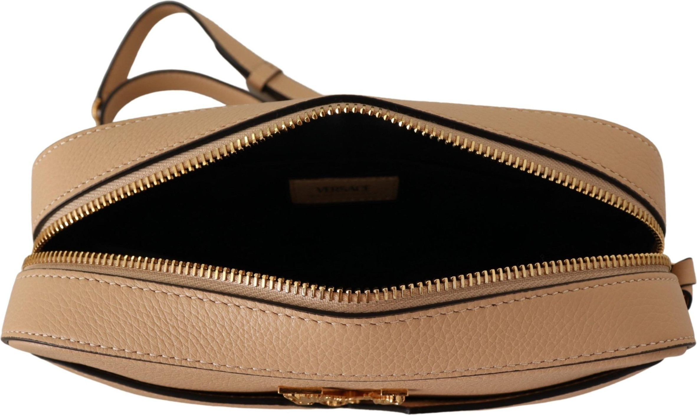 Crossbody Versace Elegant Nude Donli Teri Kamera sumkasi