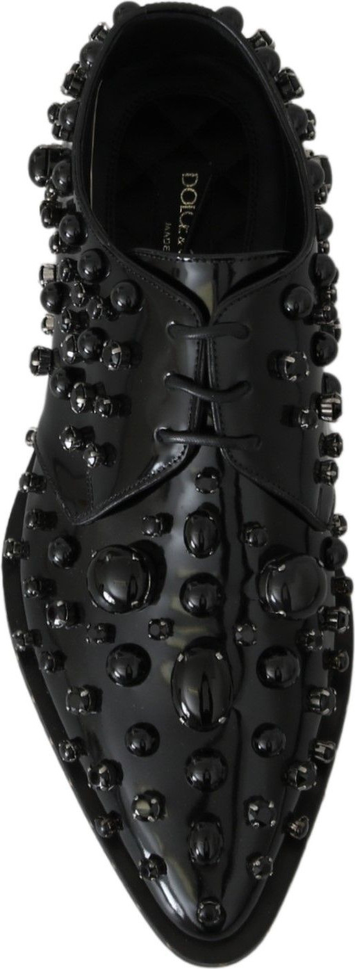 Dress Shoes Dolce & Gabbana Black Leather Crystals