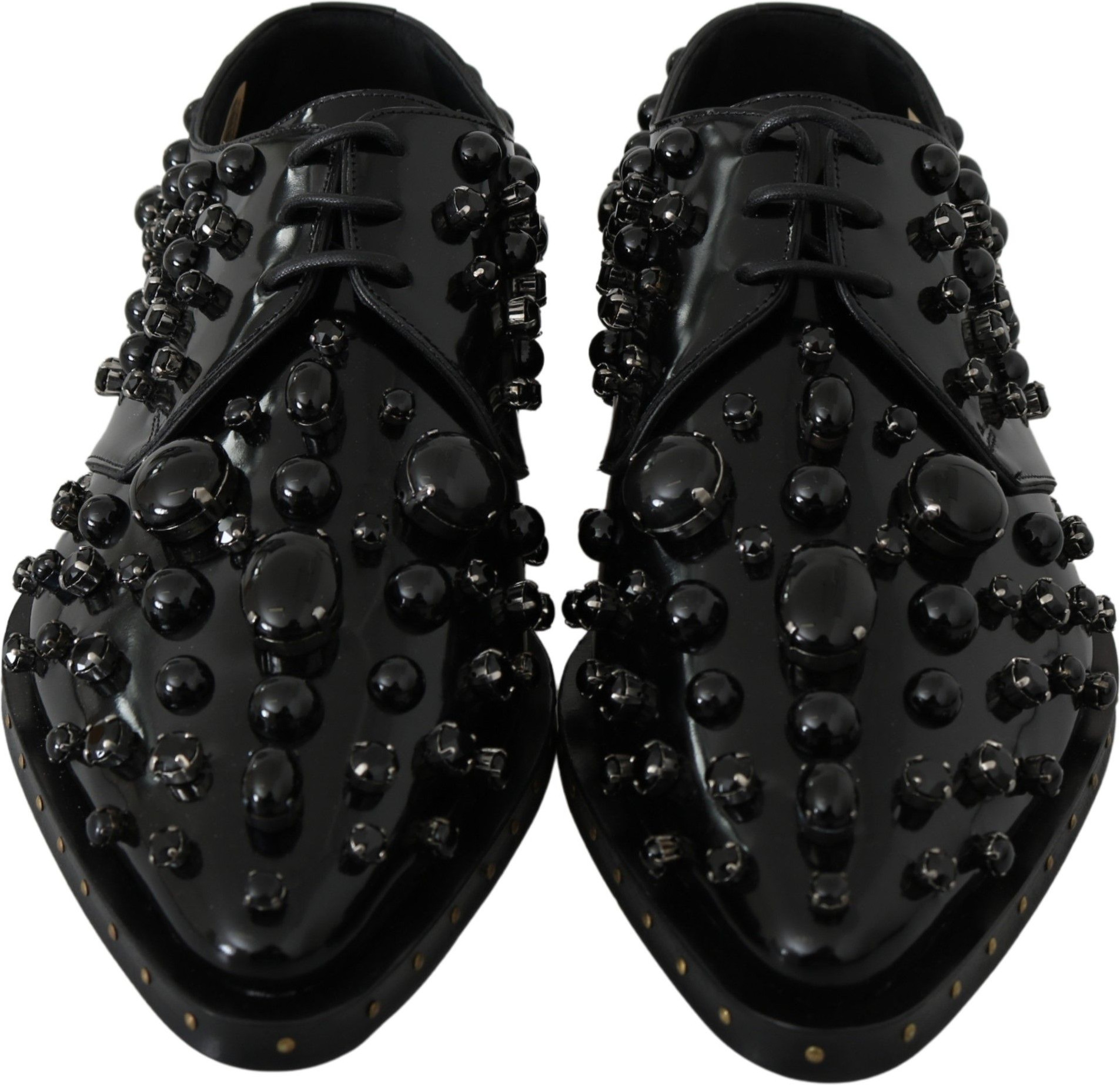Dress Shoes Dolce & Gabbana Black Leather Crystals