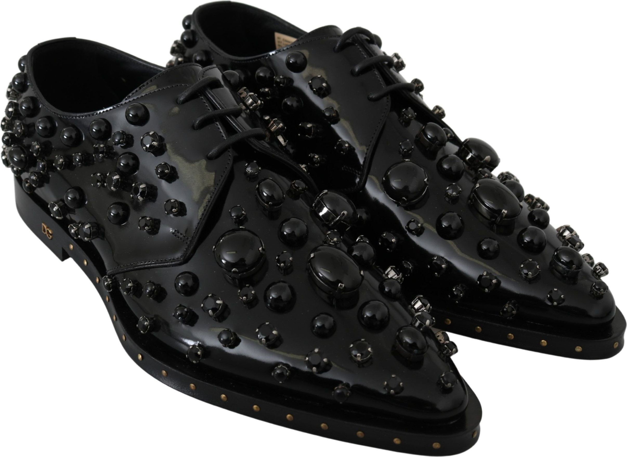 Dress Shoes Dolce & Gabbana Black Leather Crystals