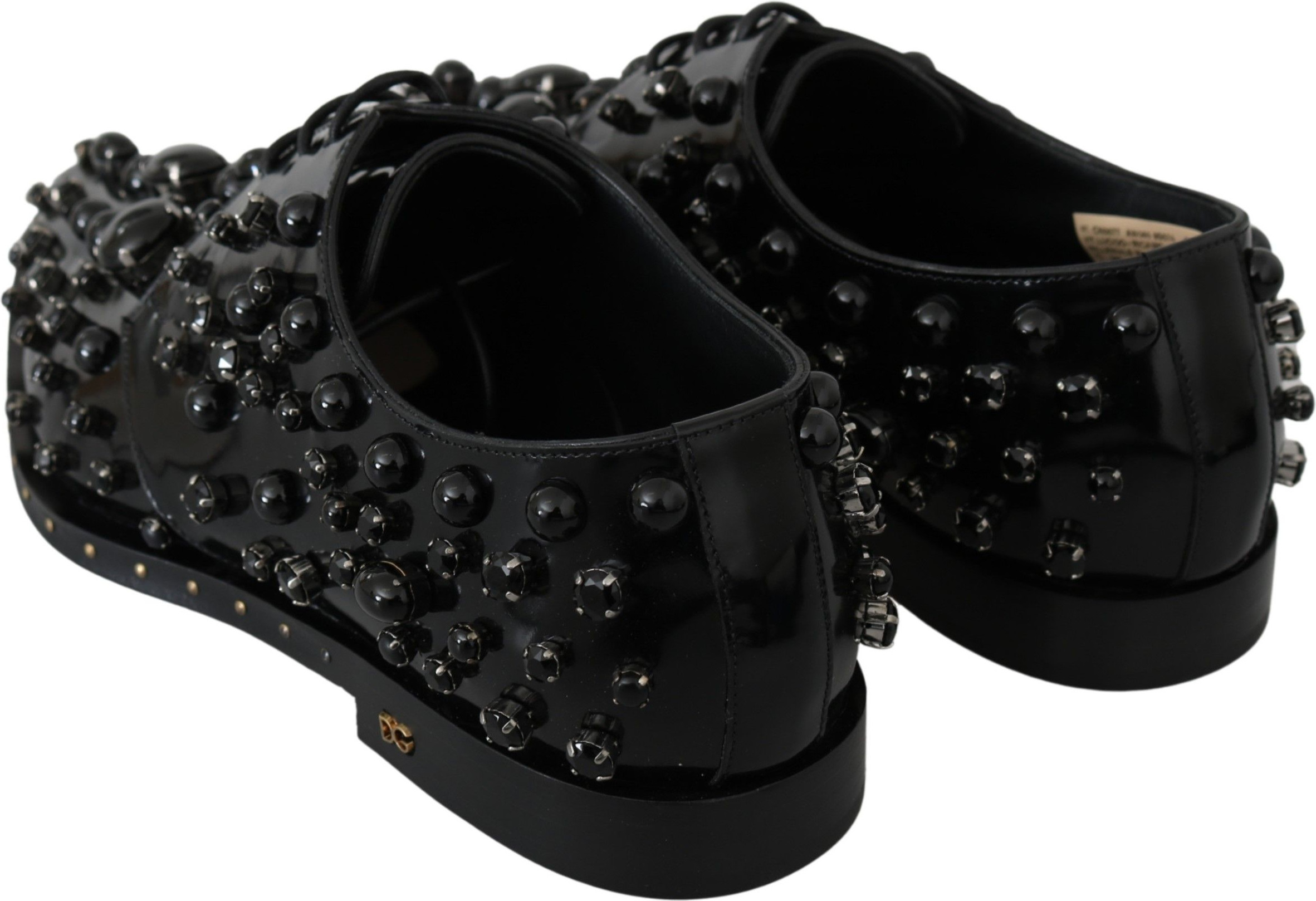Dress Shoes Dolce & Gabbana Black Leather Crystals