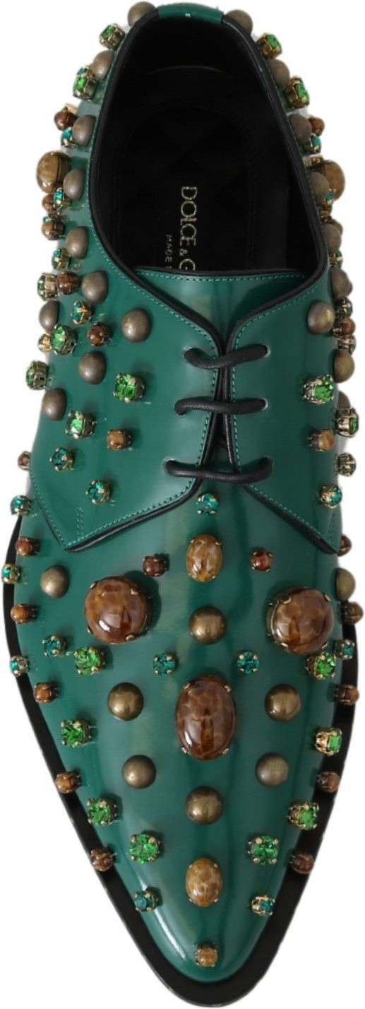 Туфли Dolce & Gabbana Зеленая Кожа Кристаллы