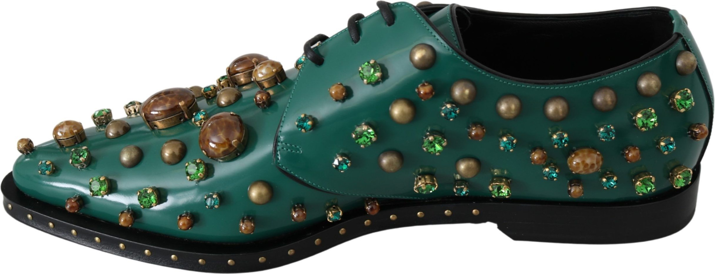 Туфли Dolce & Gabbana Зеленая Кожа Кристаллы