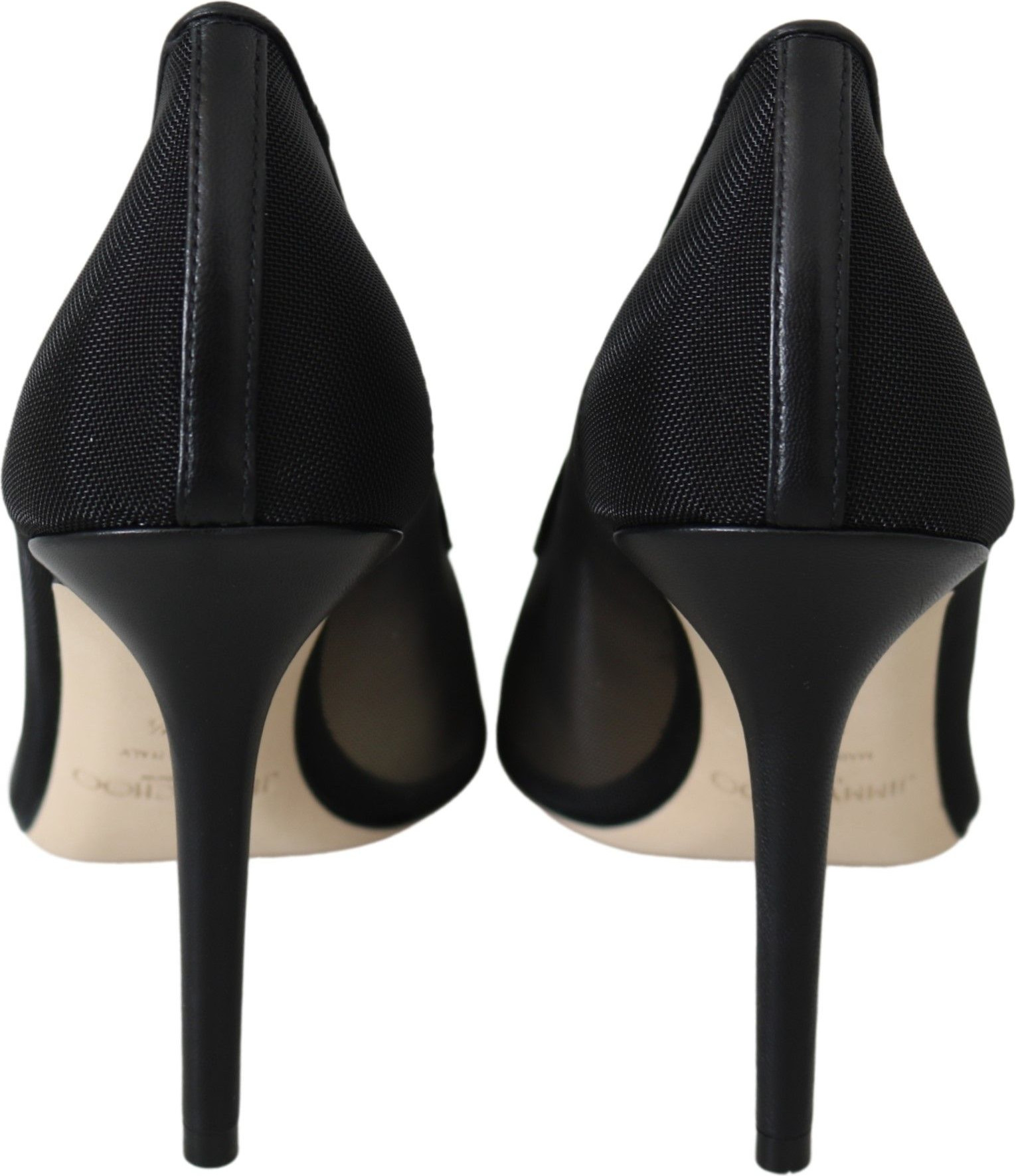 Pumps Jimmy Choo Eyewear Elegant Black Mesh Crystal Pumps