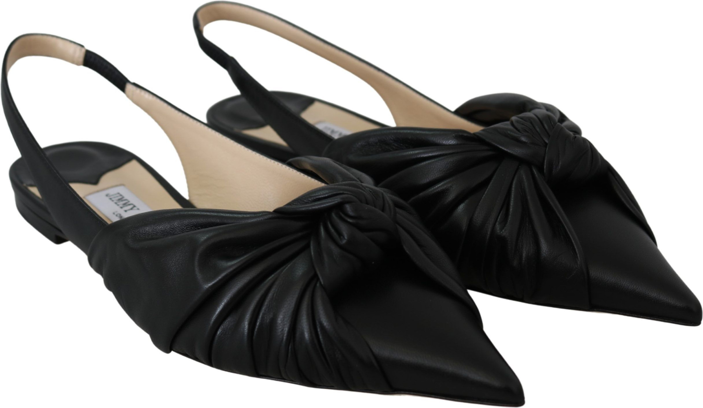 Flats Jimmy Choo Elegant Pointed Toe Leather Flats