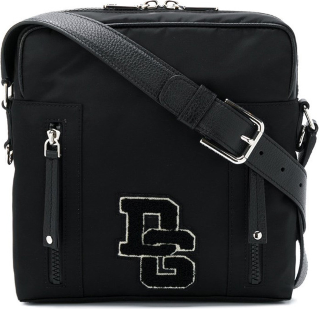 Crossbody Bag Dolce & Gabbana Zamshli Yog'li Detallar Bilan Yaltiroq Neilon