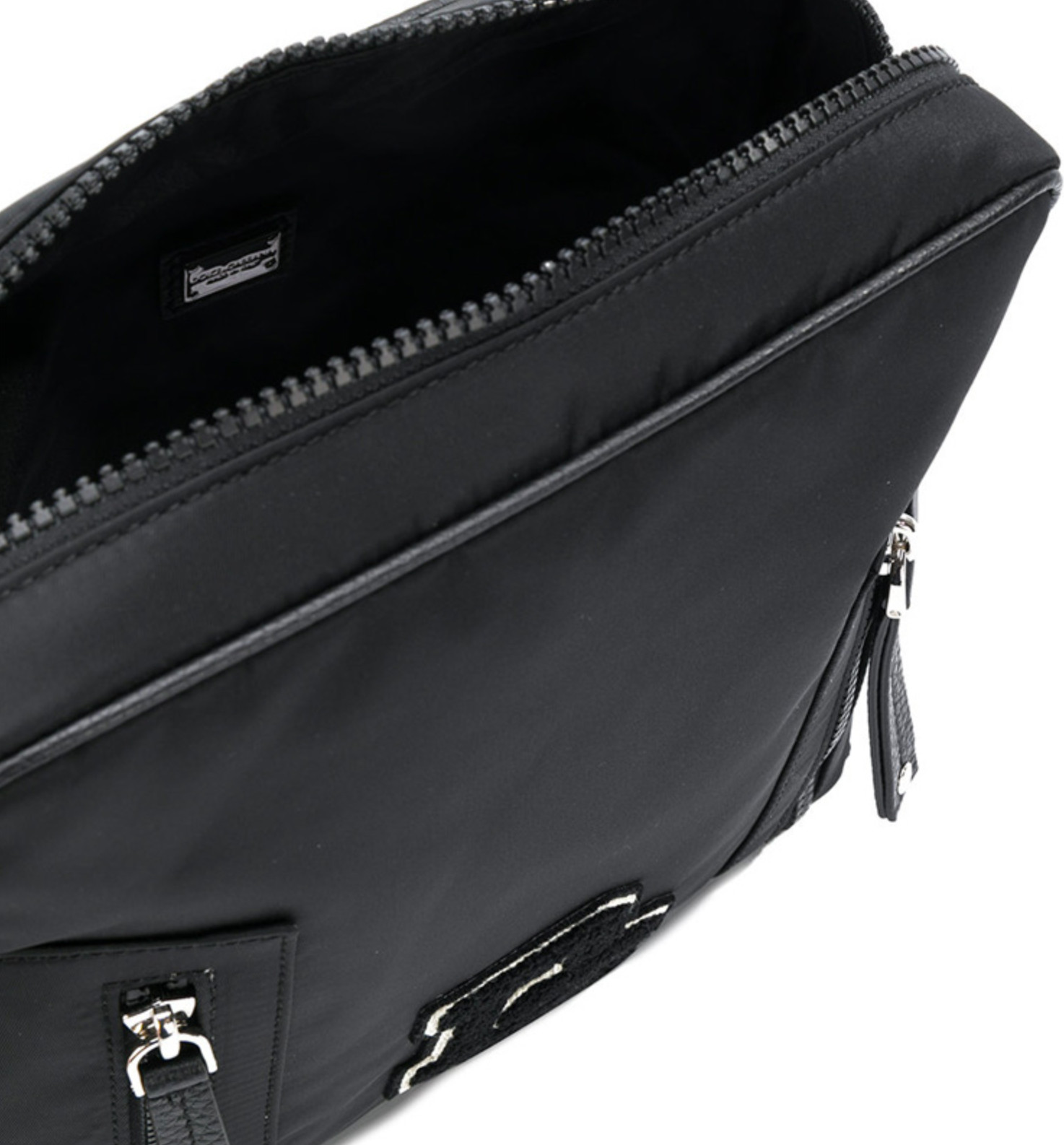 Crossbody Bag Dolce & Gabbana Zamshli Yog'li Detallar Bilan Yaltiroq Neilon