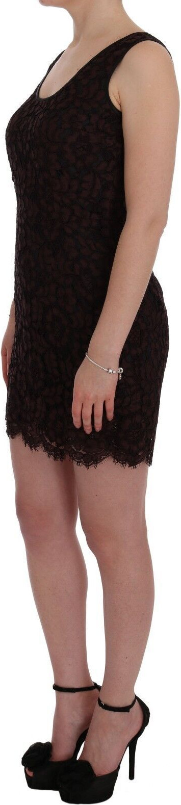 Sheath ko'ylak Dolce & Gabbana Bordeaux gulli dantel Ricamo