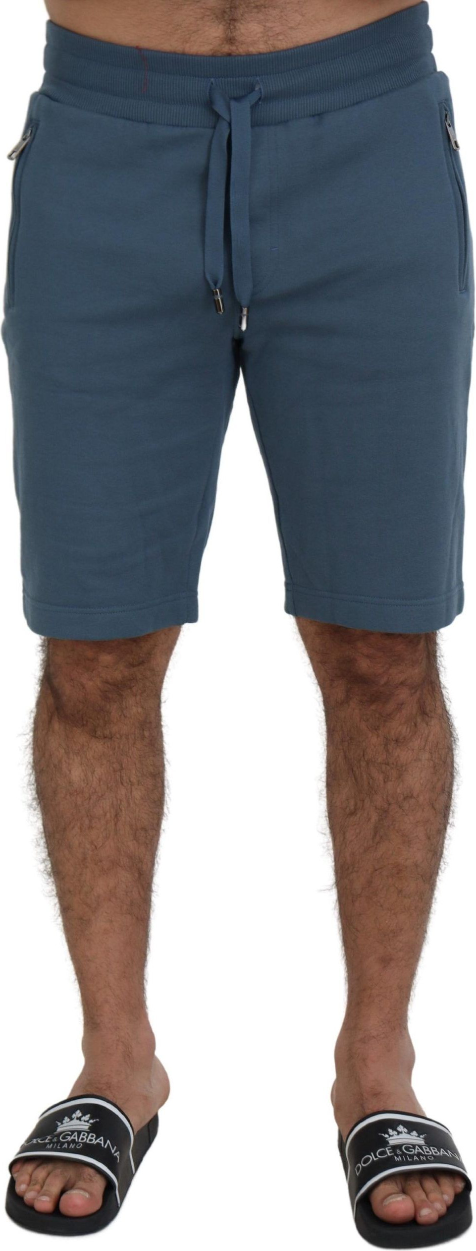 Dolce & Gabbana Bermuda Casual erkaklar shortilari uchun ko'k paxta shortilari