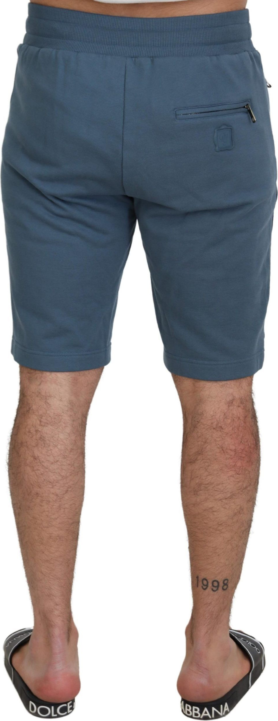 Dolce & Gabbana Bermuda Casual erkaklar shortilari uchun ko'k paxta shortilari