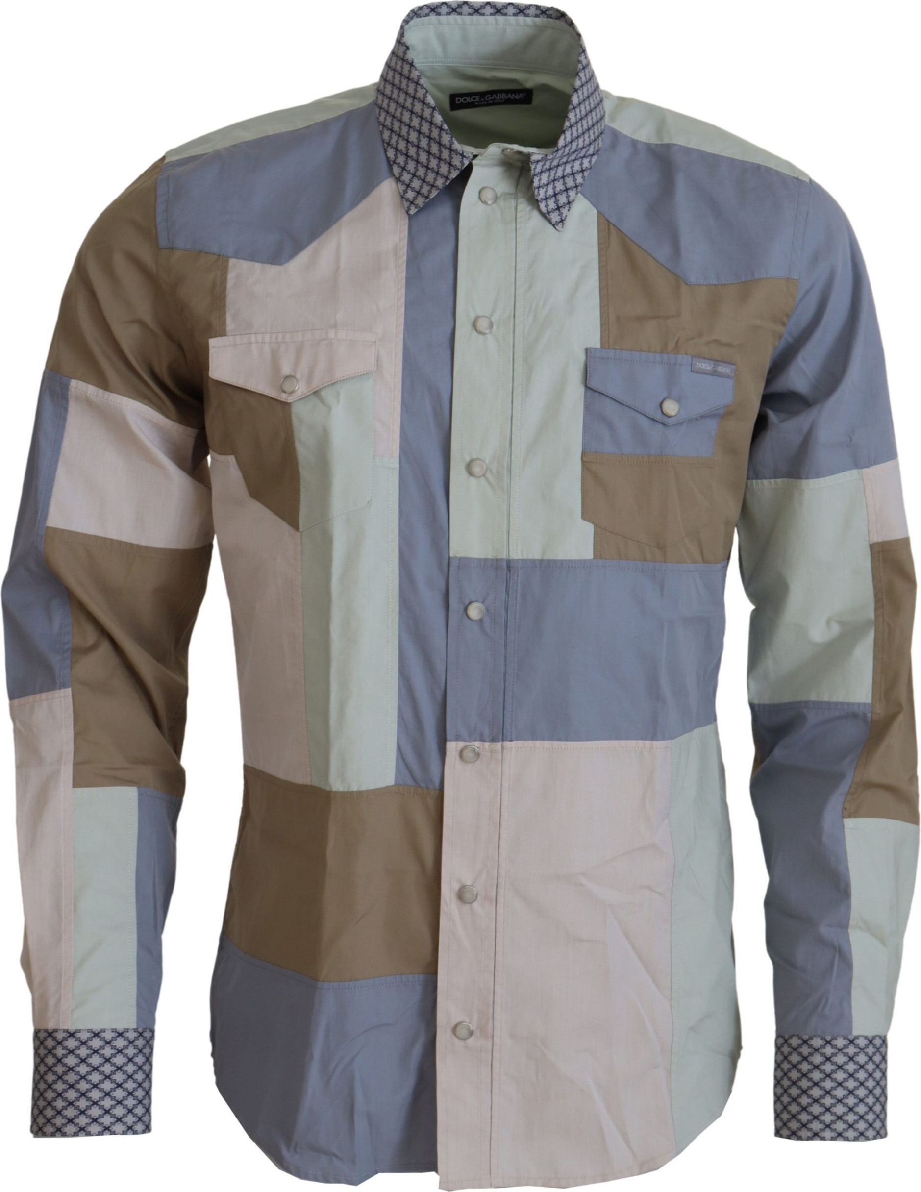 Shirt Dolce & Gabbana Multicolor Patchwork Slim