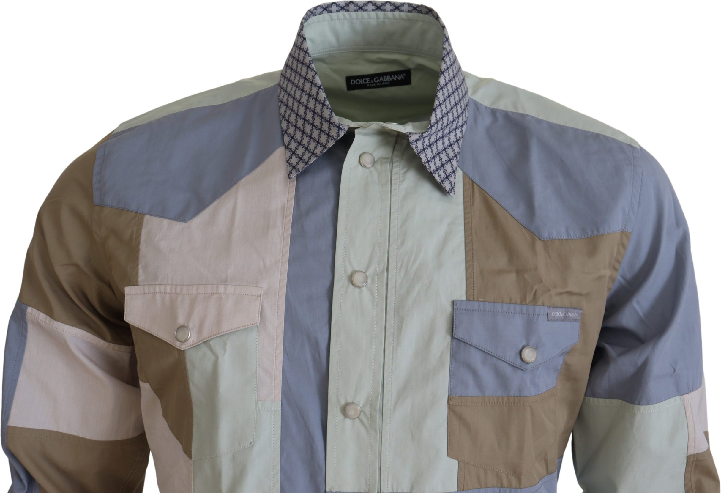 Shirt Dolce & Gabbana Multicolor Patchwork Slim