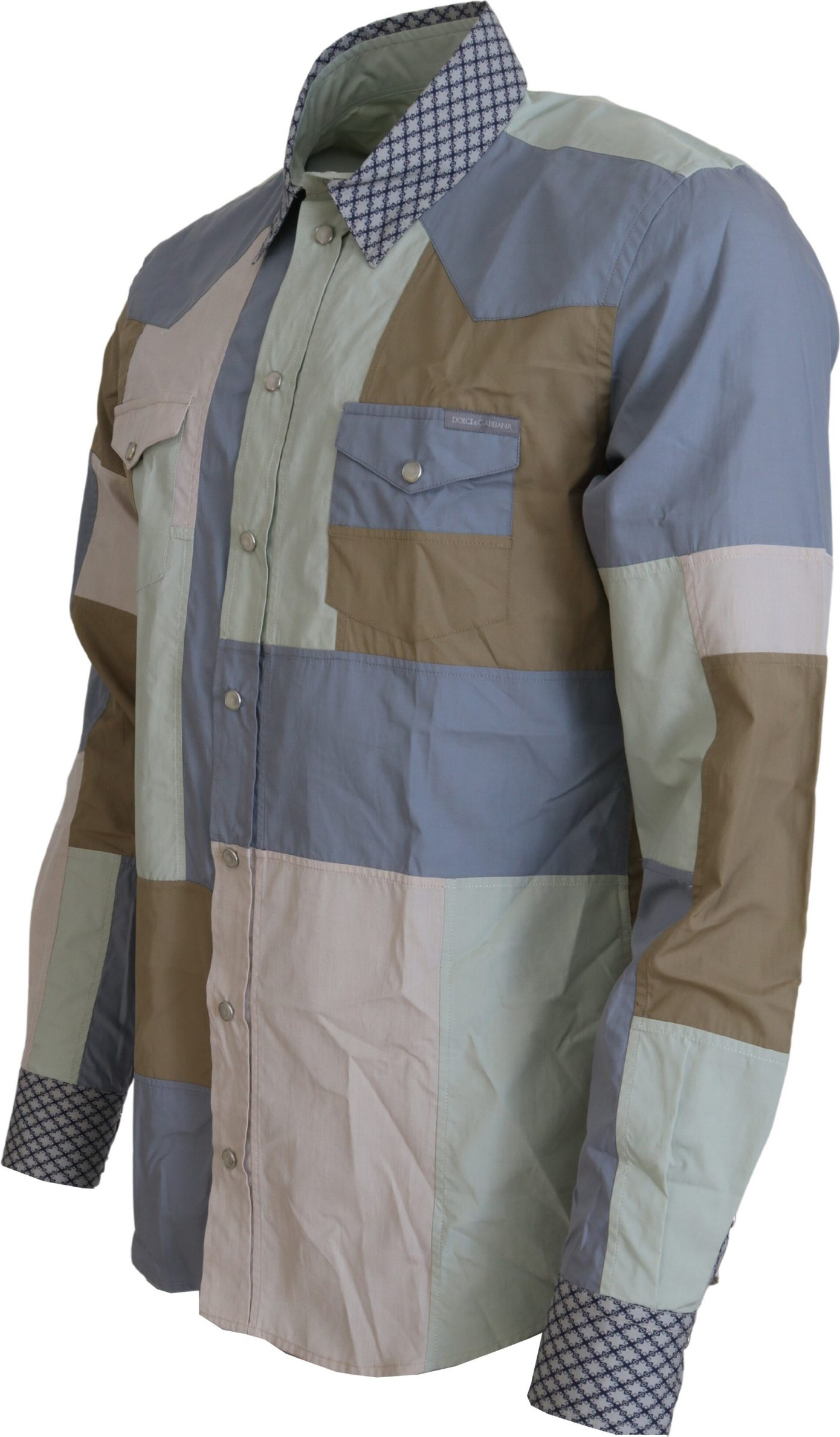 Shirt Dolce & Gabbana Multicolor Patchwork Slim