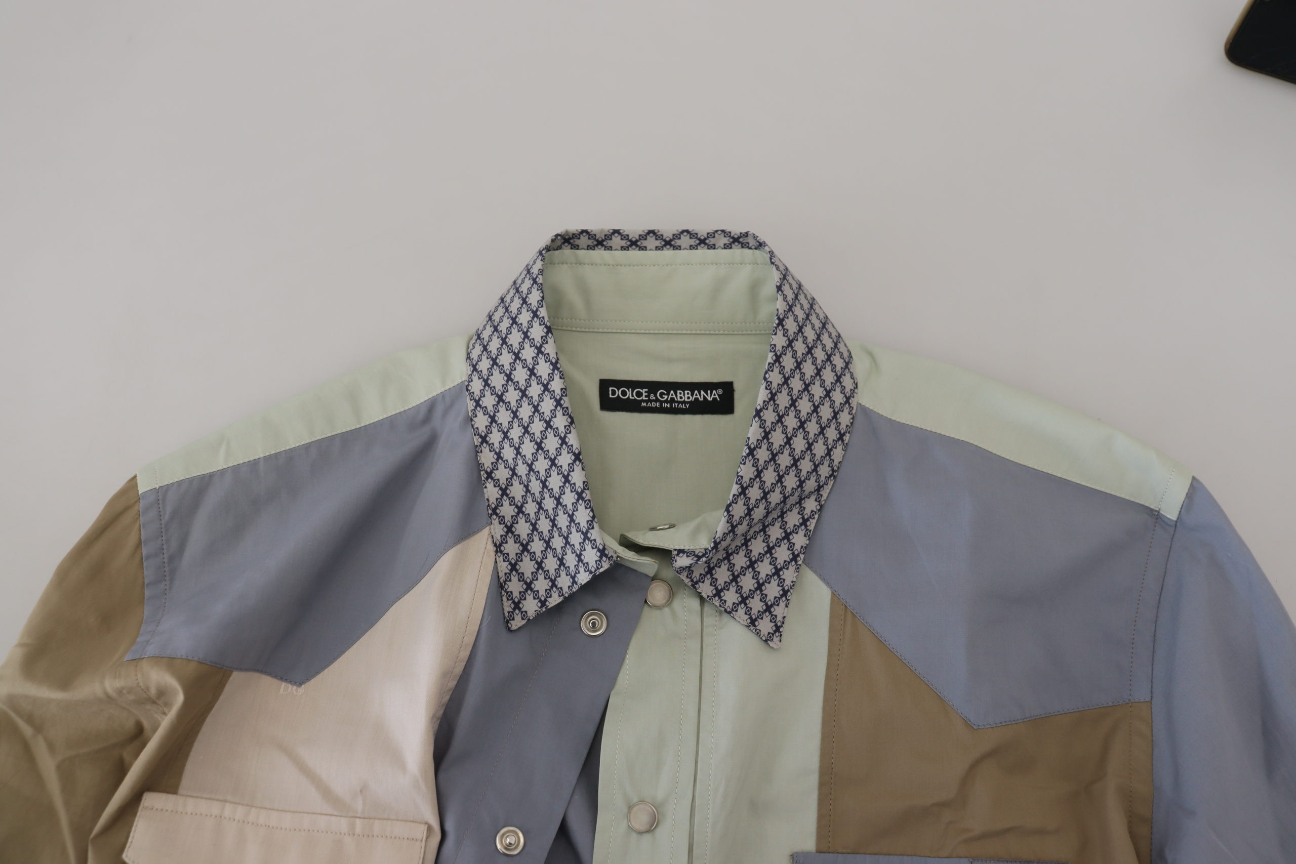Shirt Dolce & Gabbana Multicolor Patchwork Slim