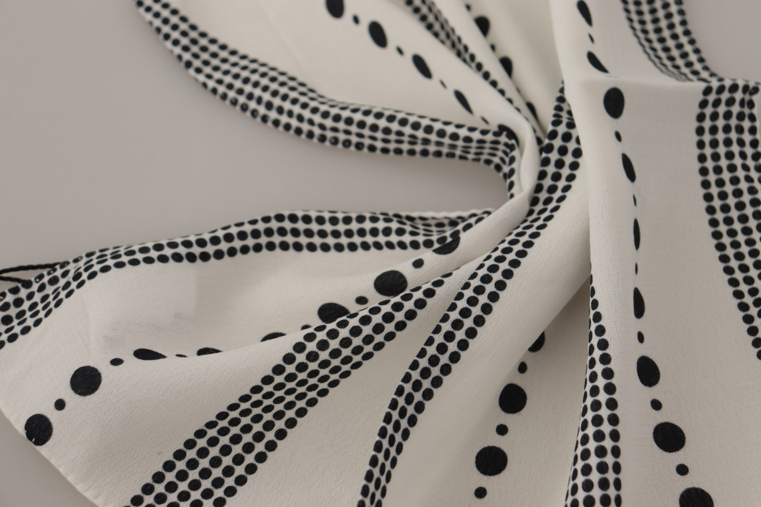Square Scarf Dolce & Gabbana White Dotted Stripes