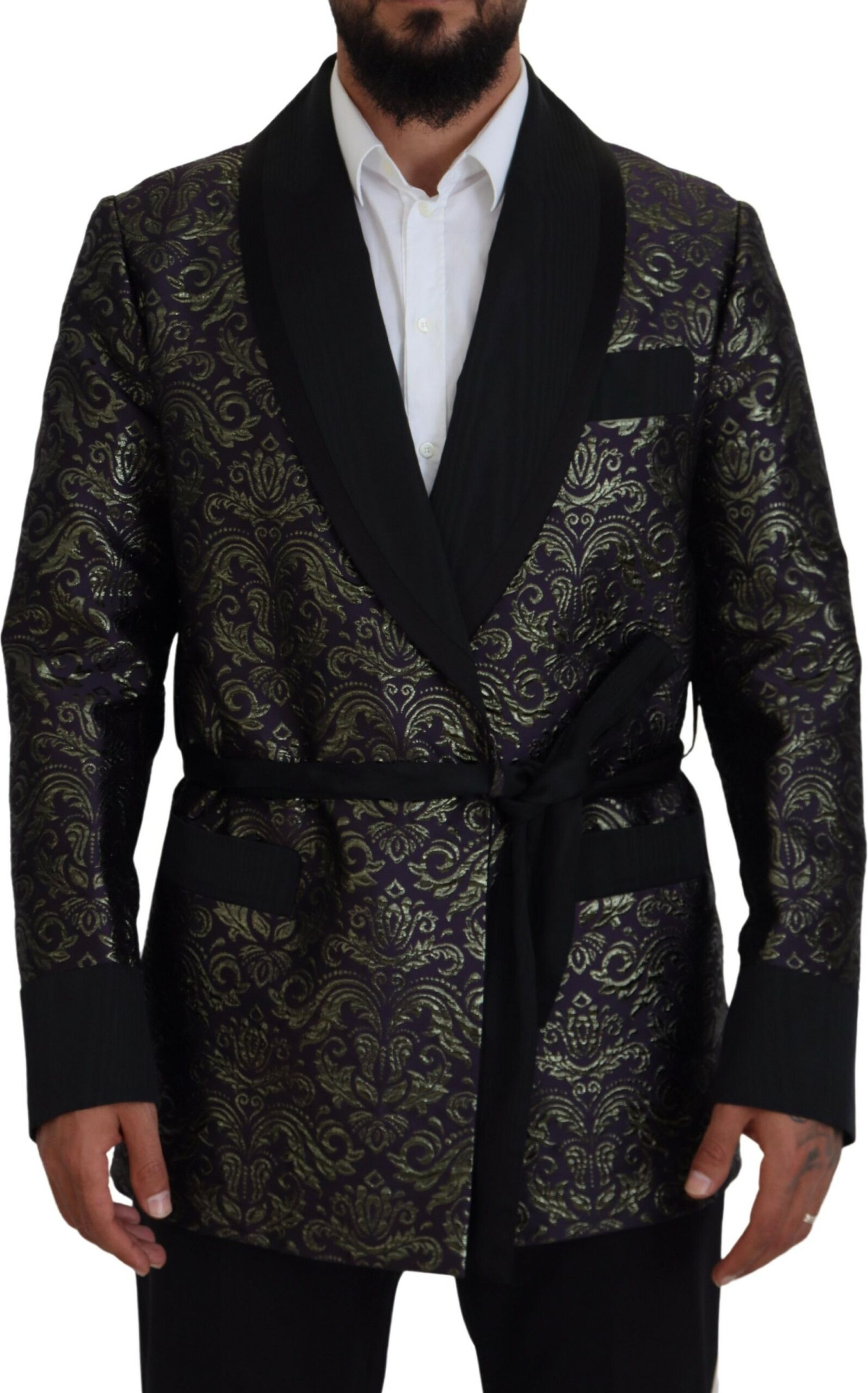 Jacket Dolce & Gabbana Gold Purple Baroque