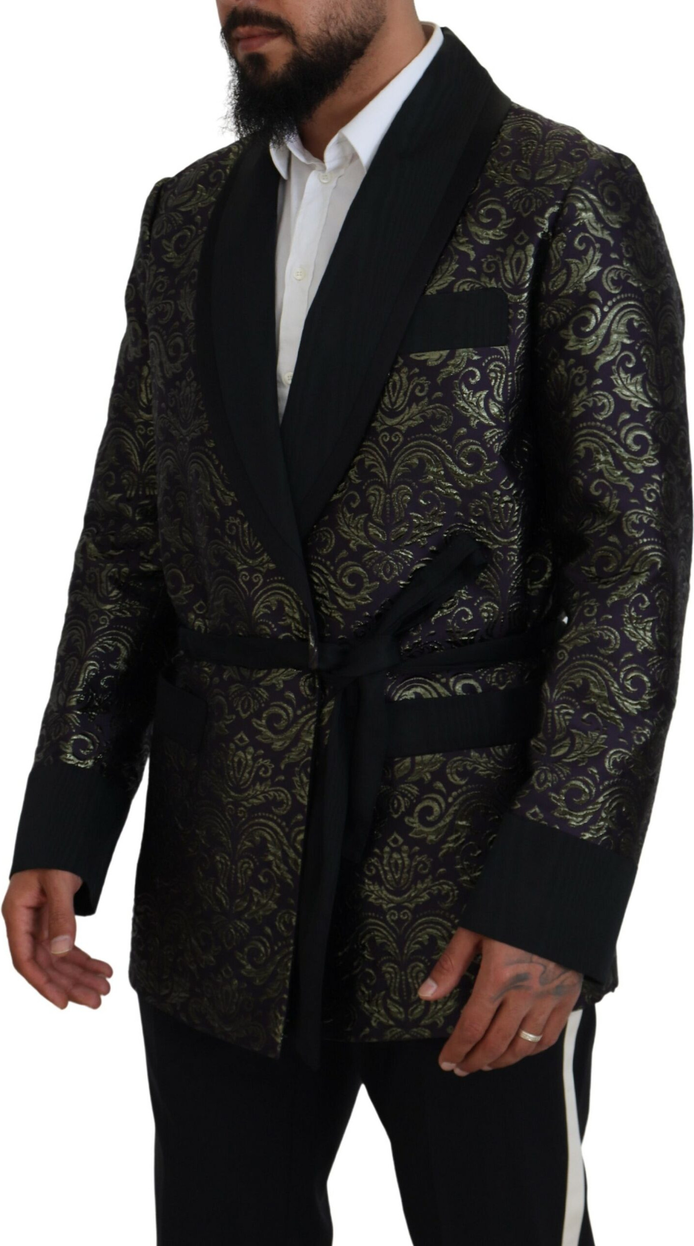 Jacket Dolce & Gabbana Gold Purple Baroque